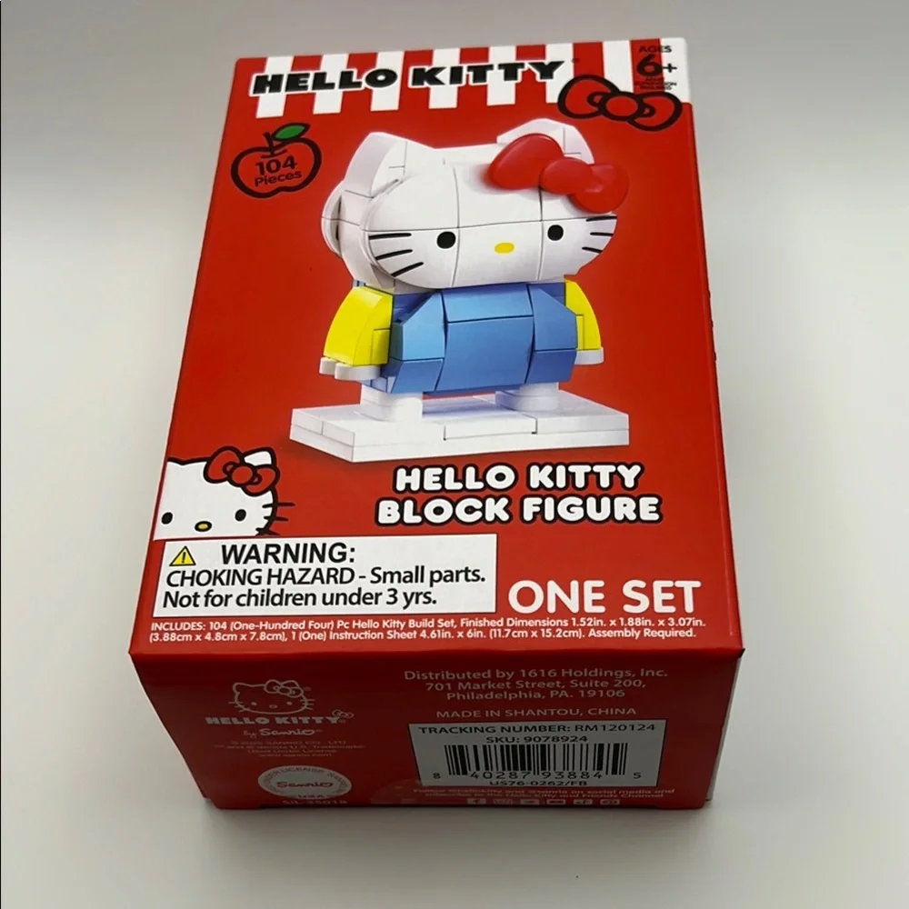 Hello Kitty Red and Blue Building Blocks Set